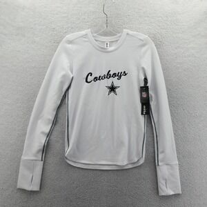 Certo Shirt Women Small Dallas Cowboys‎ White Ribbed Long Sleeve Thumbhole NFL